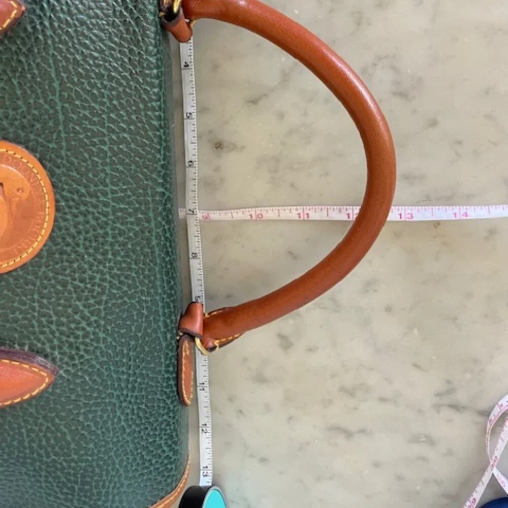 DOONEY & BOURKE AWL Green Pebbled Leather Large Double Pocket Outback Purse